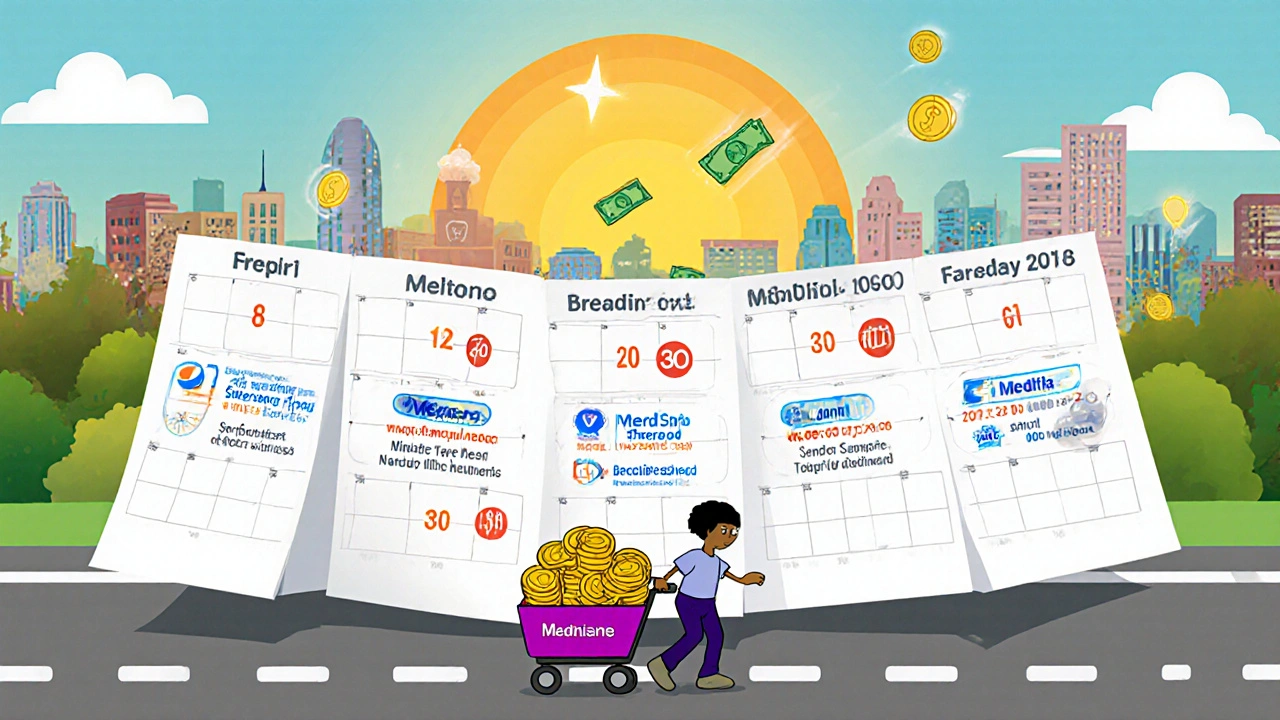 A year-long journey through therapy sessions with financial milestones marked on a map.