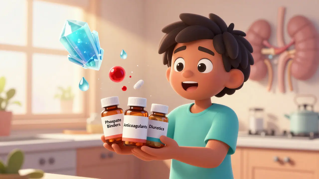 Kidney Disease Medications: Phosphate Binders, Diuretics, and Anticoagulants Explained