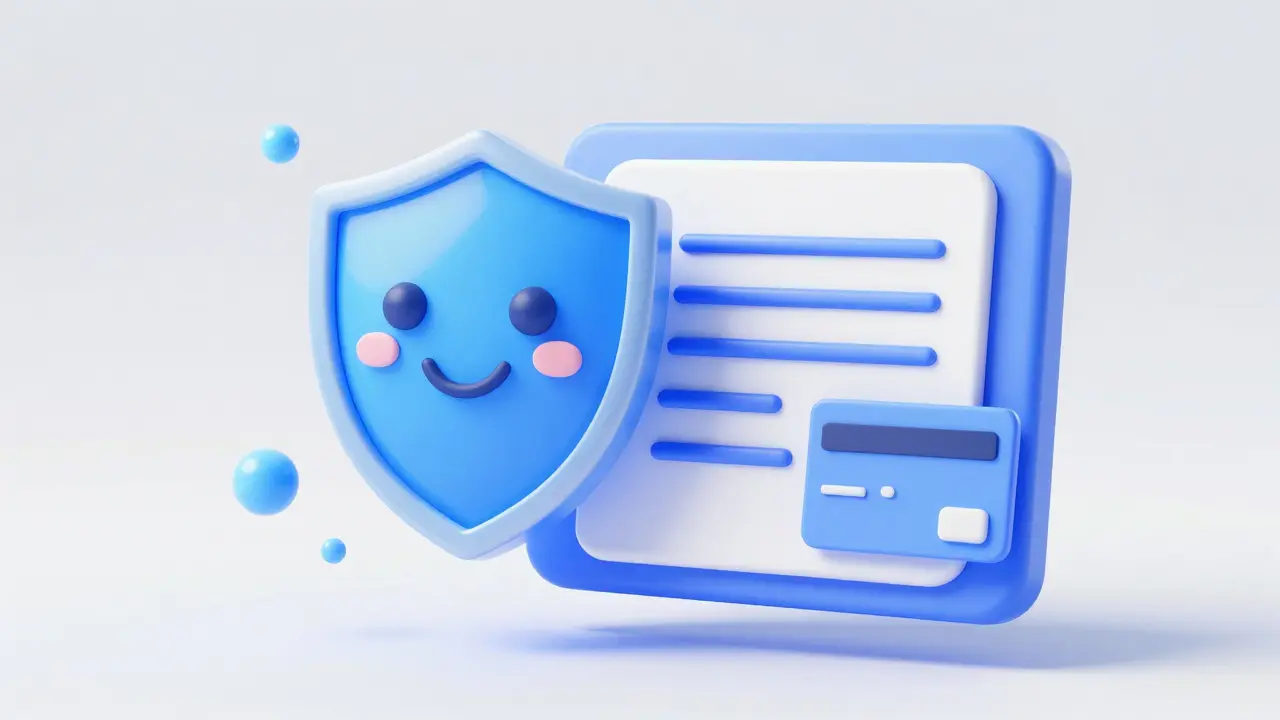 Holographic security shield and prescription symbols representing pharmacy safety